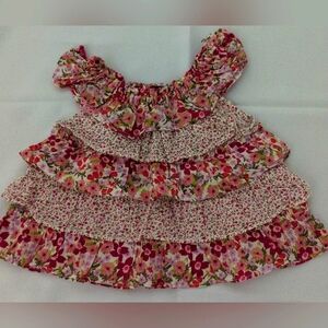 Layered floral baby girl dress